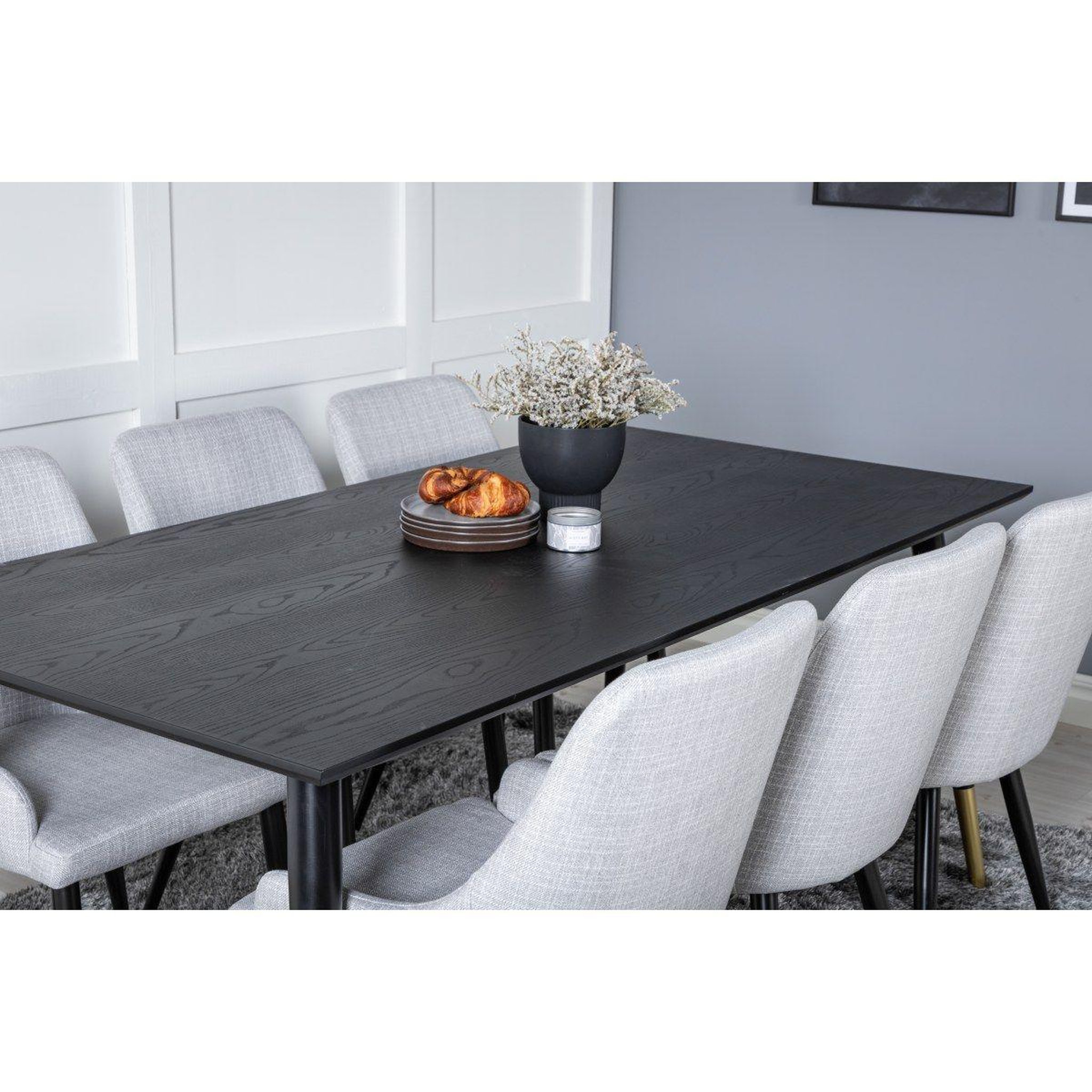 Voir la diapositive 5 : Paris Prix Table à manger design  dipp  180cm noir & or