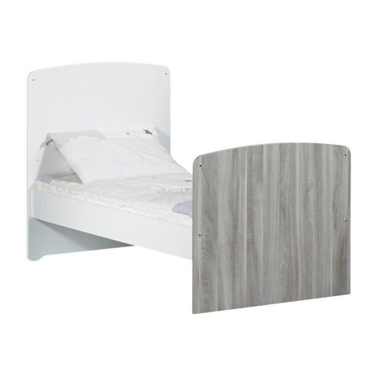 SAUTHON Lit évolutif 140x70 - Little Big Bed en bois gris