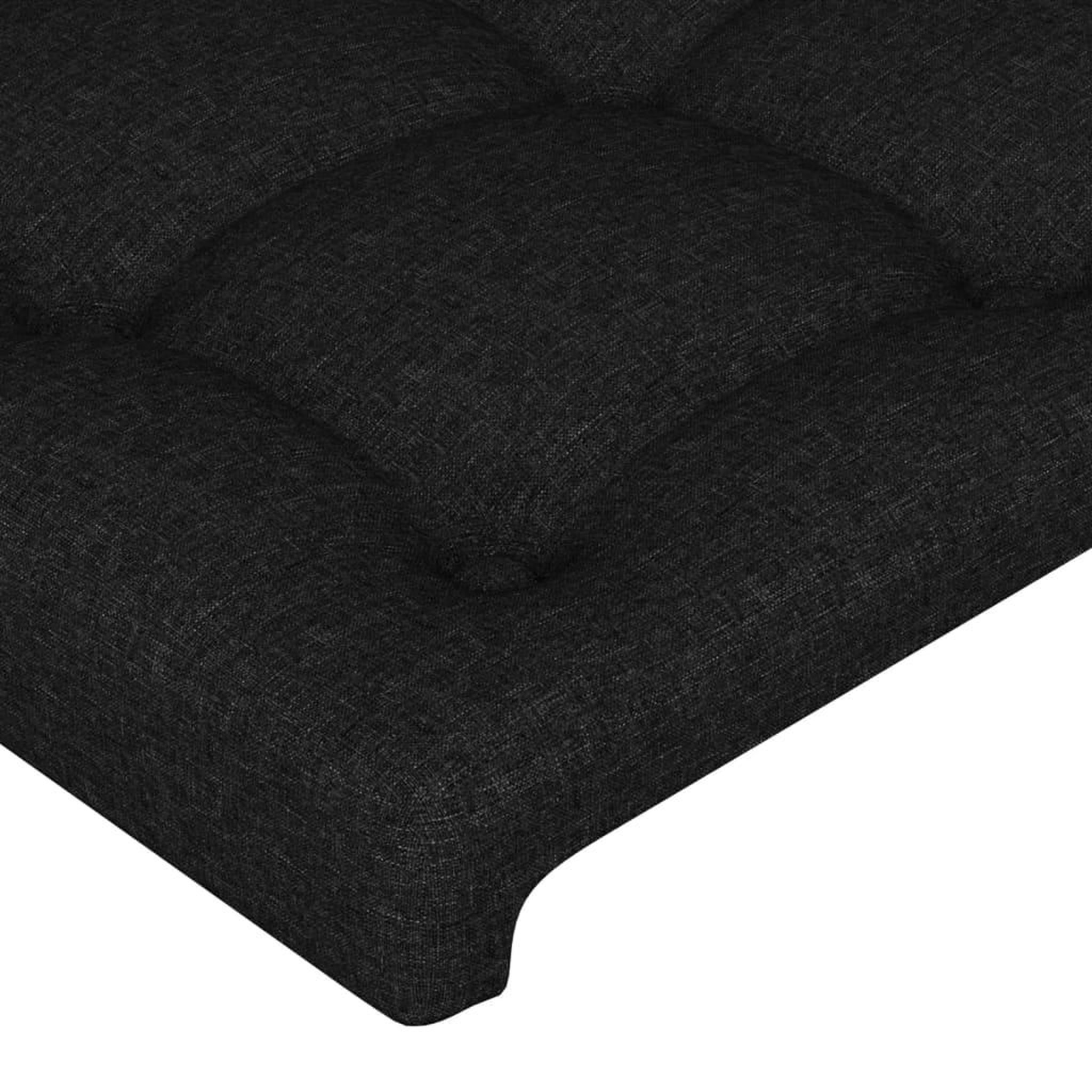 Voir la diapositive 5 : VIDAXL Tete de lit avec oreilles Noir 147x16x118/128 cm Tissu