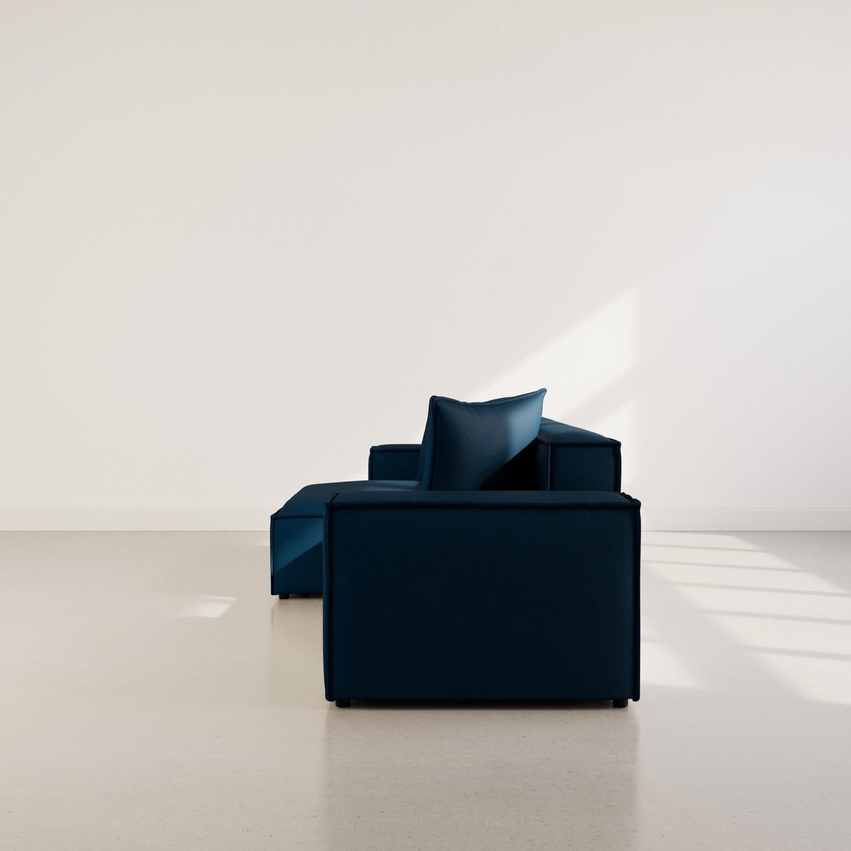 BEST MOBILIER Atlas - canapé d'angle réversible 4 places en velours texturé