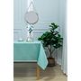 Voir la diapositive 3 : UNIVERS DECOR Nappe enduite avec traitement antitache Menthe rectangulaire 145 x 240 cm