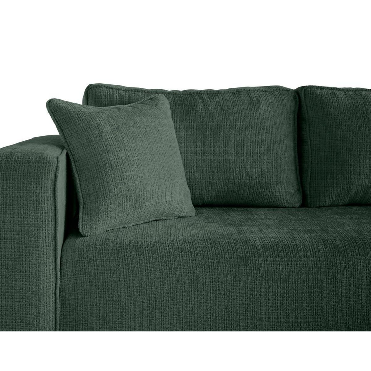 BEST MOBILIER Topaze - canapé d'angle déhoussable réversible 4 places en velours texturé