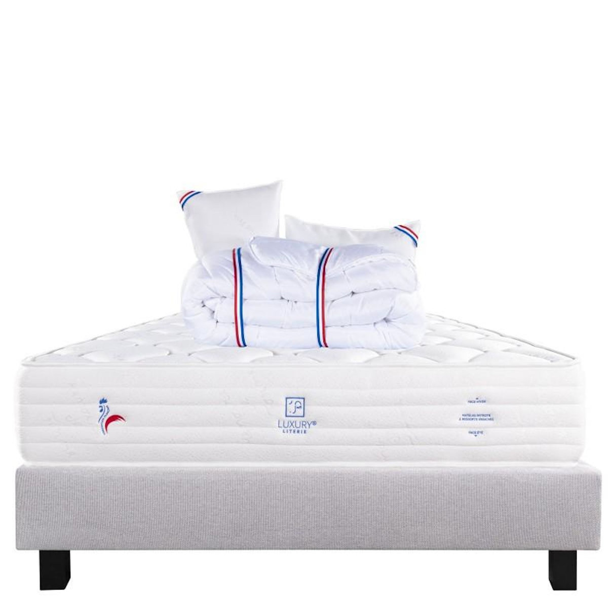 LUXURY LITERIE Ensemble literie mousse, Patriote Ferme, Gris