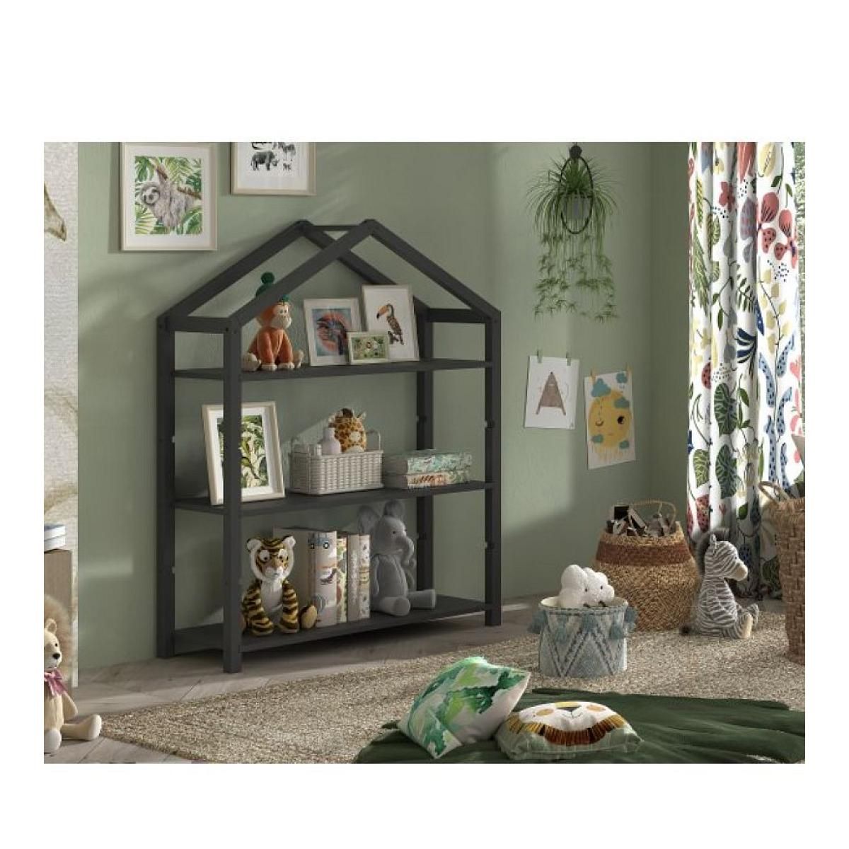 Vipack Bibliothèque DALLAS anthracite - Design chic