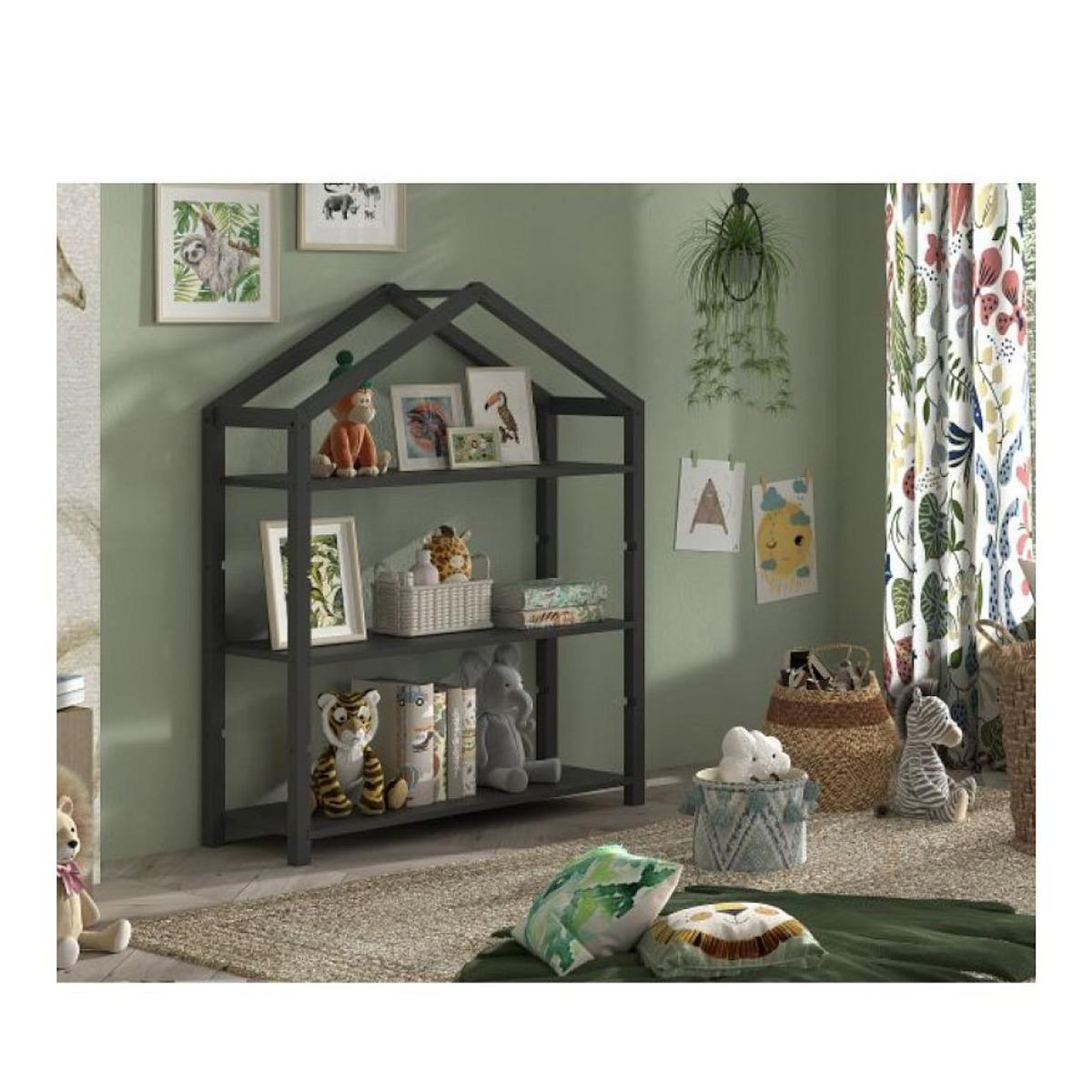 Vipack Bibliothèque DALLAS anthracite - Design chic