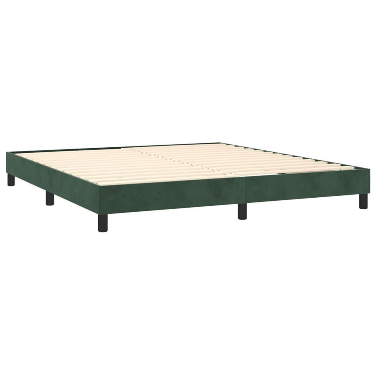 VIDAXL Cadre de lit sans matelas vert fonce 160x200 cm velours