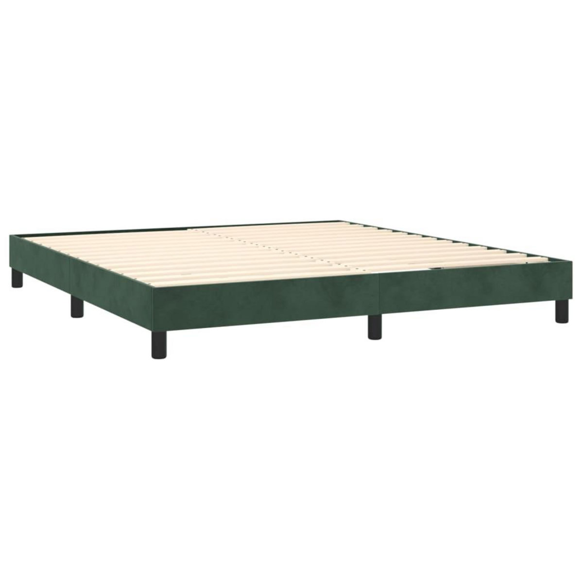 VIDAXL Cadre de lit sans matelas vert fonce 160x200 cm velours