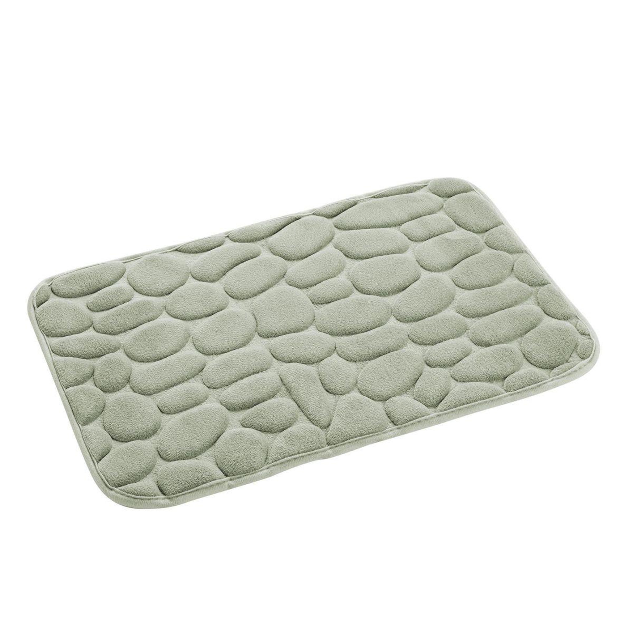 Voir la diapositive 2 : Douceur d'Intérieur Tapis de bain  ricochet  50x80cm sauge