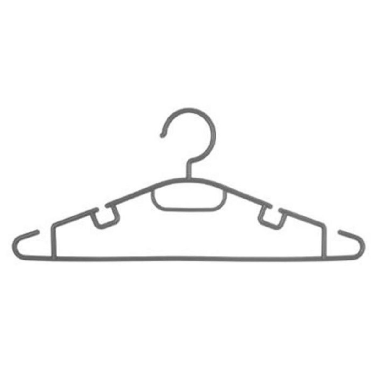 FIVE Lot de 10 Cintres 40cm Gris