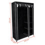 Voir la diapositive 6 : VIDAXL Garde-robe pliable Noir 110 x 45 x 175 cm