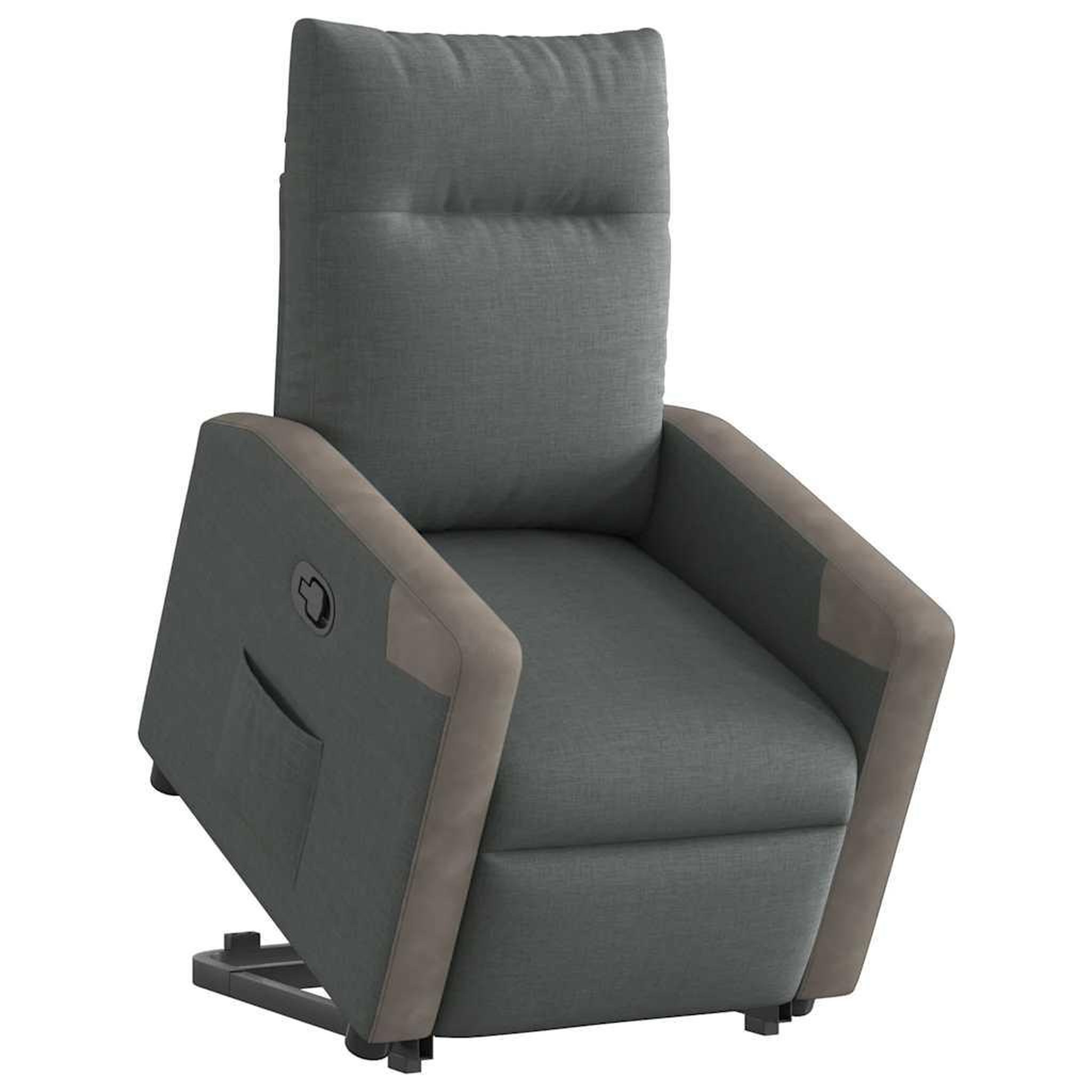 Voir la diapositive 2 : VIDAXL Fauteuil inclinable Gris fonce Tissu