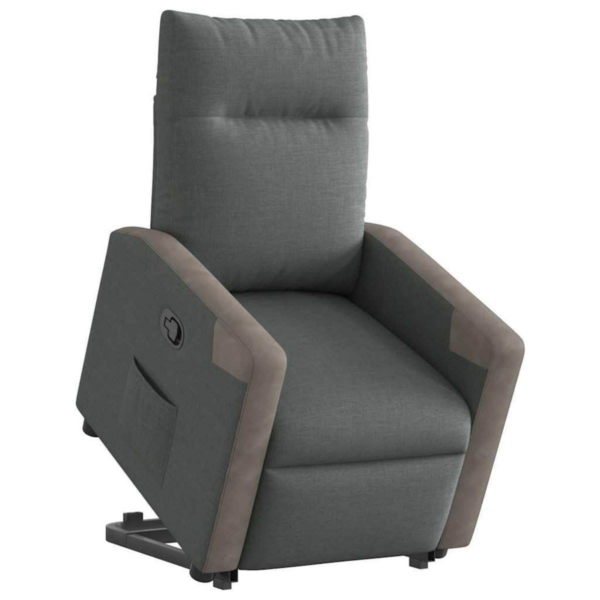 VIDAXL Fauteuil inclinable Gris fonce Tissu