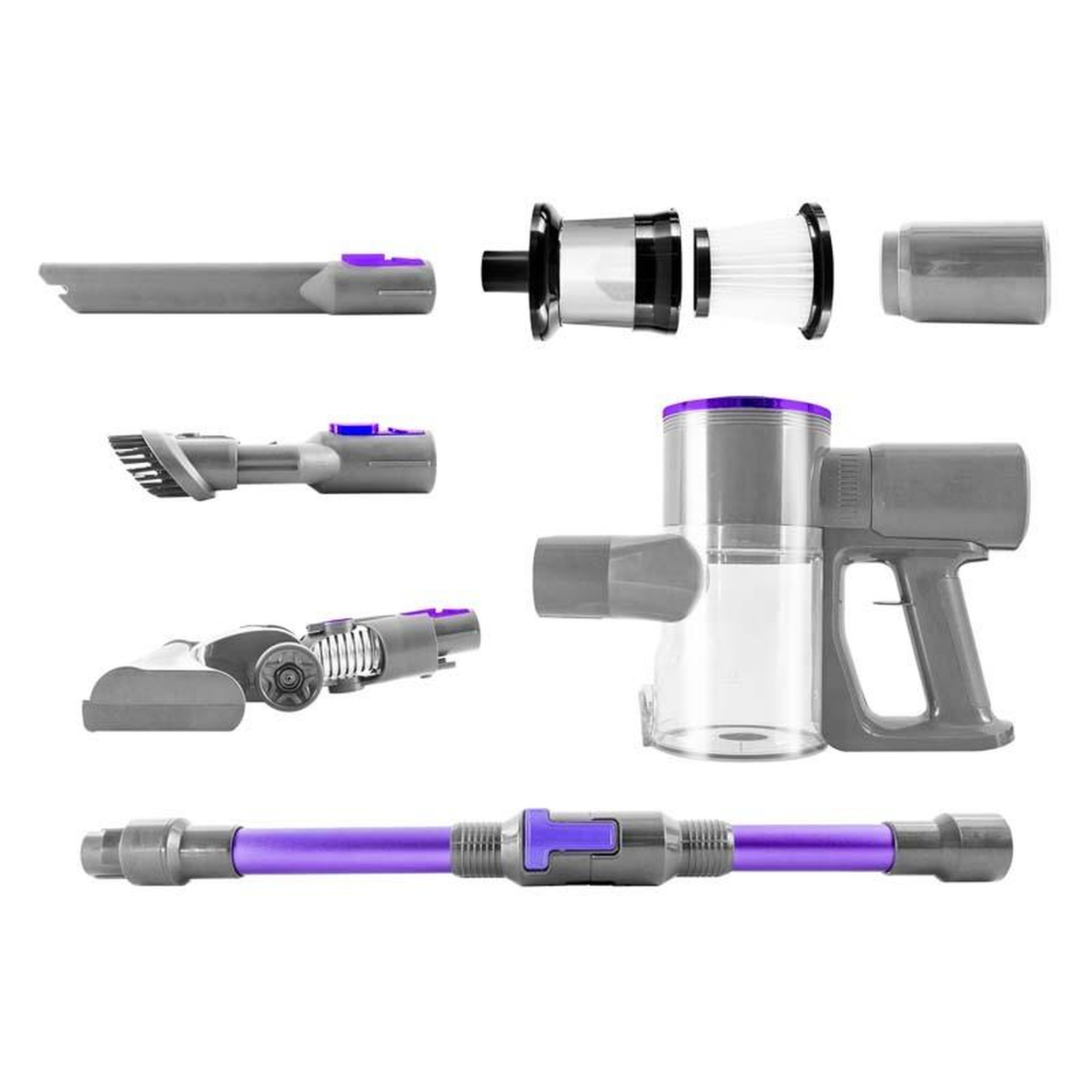 Voir la diapositive 3 : VORTEX Vortex - aspirateur balai sans fil - 160w - autonomie(35min) - filtre hepa - tube pliable - 2 modes d'aspiration