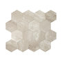 Voir la diapositive 1 : The Home Deco Factory Crédence adhésive hexagonale effet Travertin - 32,6 x 27,4 cm - Beige