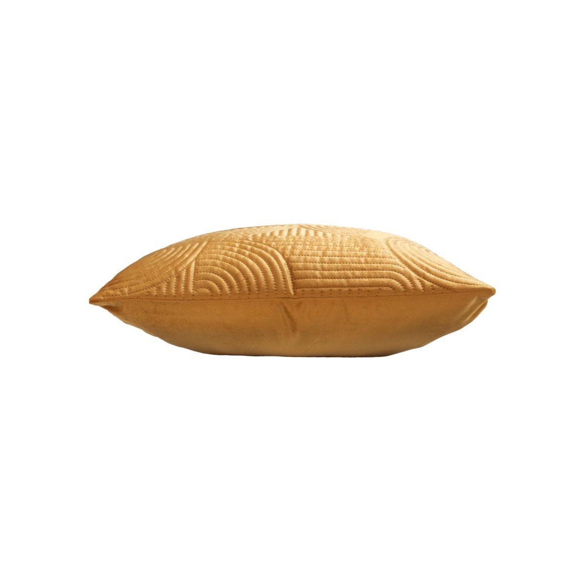 Voir la diapositive 2 : Douceur d'Intérieur Housse de coussin en velours  circles  40x40cm ocre