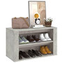 Voir la diapositive 4 : VIDAXL Etagere a chaussures Gris beton 75x35x45 cm Bois d'ingenierie