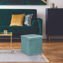 Voir la diapositive 5 : The Home Deco Factory Pouf coffre pliable en velours design Giulia
