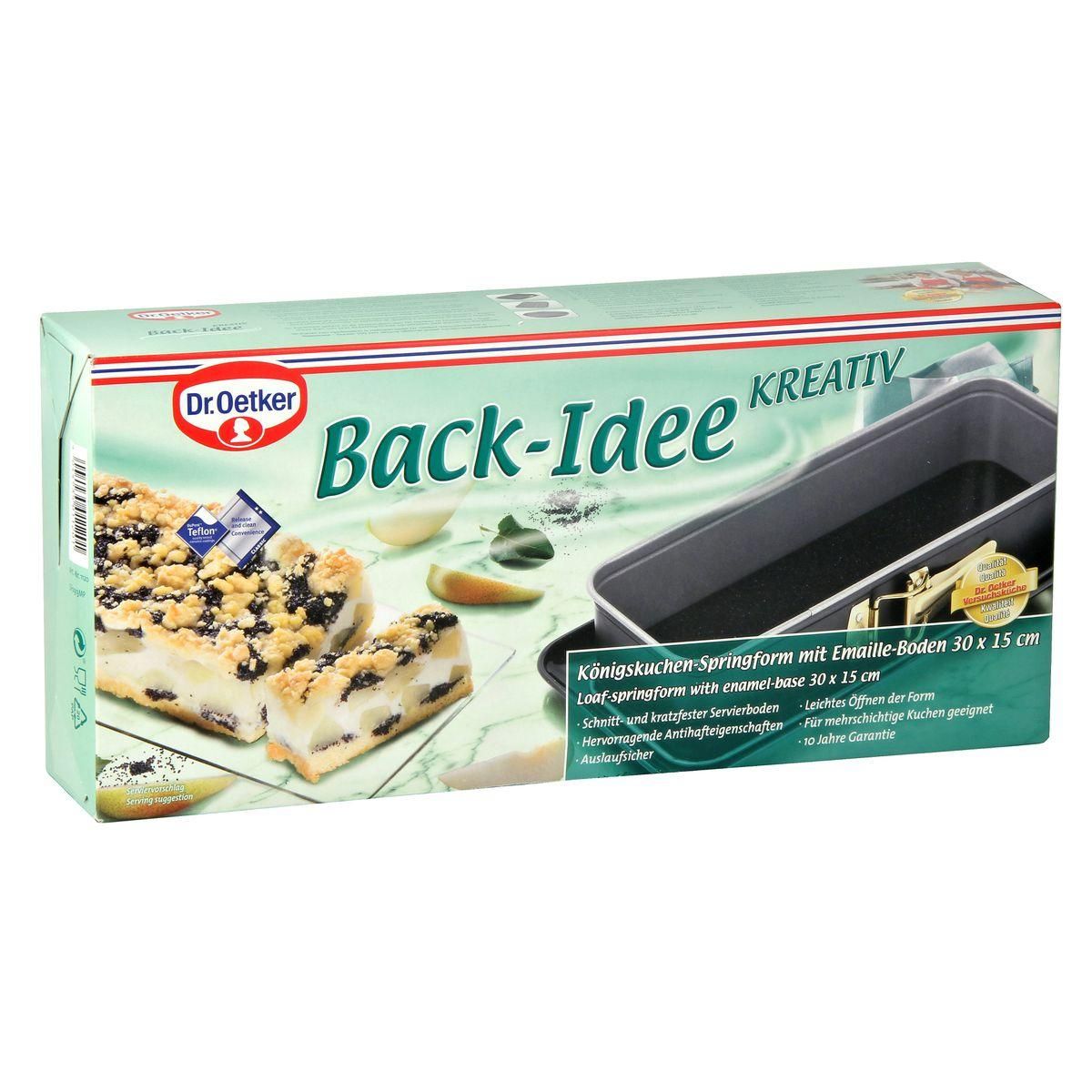 DR.OETKER Moule à cake à charnière 30 cm Dr.Oetker Back-Idee Kreativ
