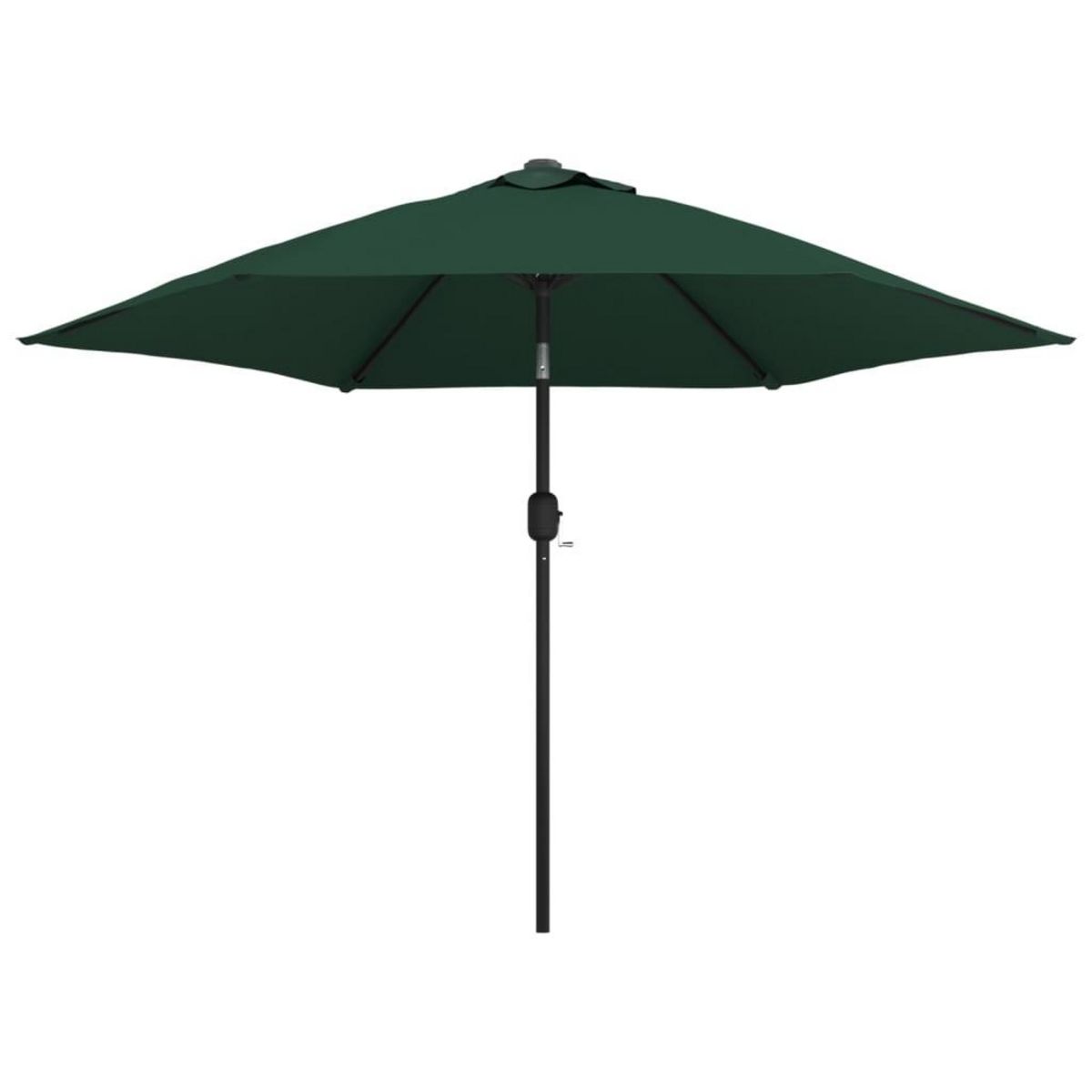 VIDAXL Parasol de jardin en porte-a-faux avec LED 3 m vert