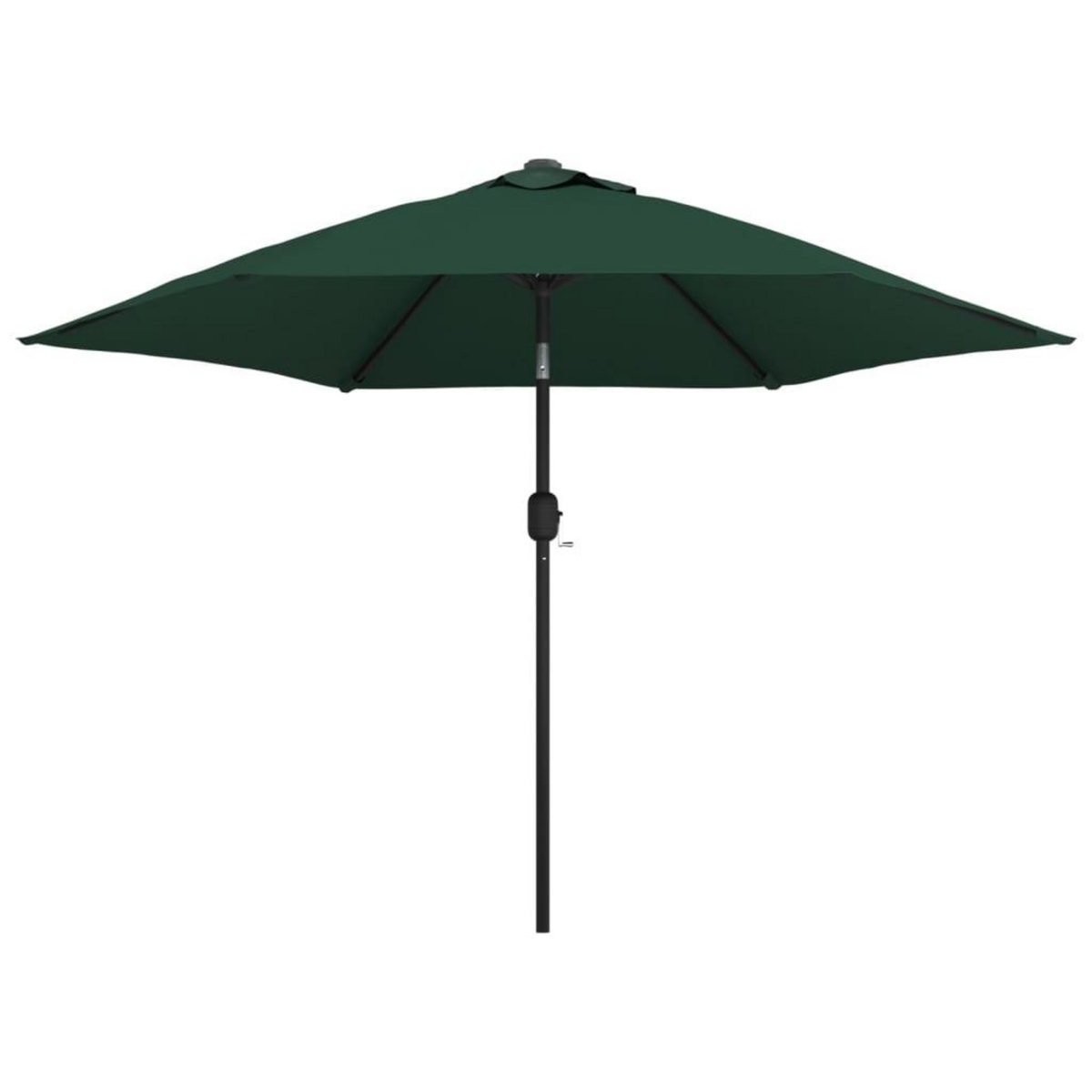 VIDAXL Parasol de jardin en porte-a-faux avec LED 3 m vert