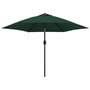 Voir la diapositive 2 : VIDAXL Parasol de jardin en porte-a-faux avec LED 3 m vert