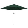 Voir la diapositive 2 : VIDAXL Parasol de jardin en porte-a-faux avec LED 3 m vert