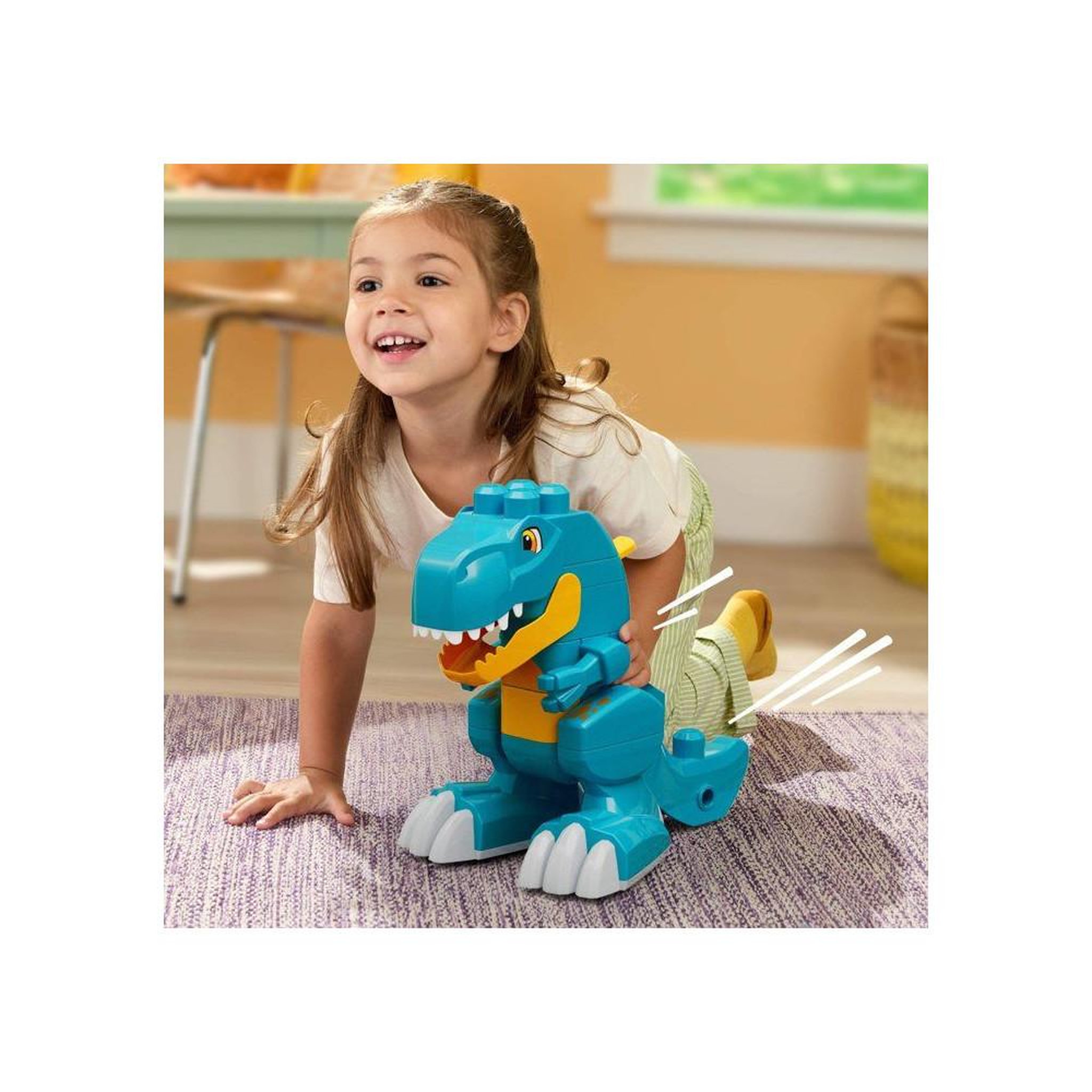 Voir la diapositive 4 : MEGA BLOKS Set de construction dinosaures 3 en 1 à construire mon dino t-rex dragon ptérodactyle avec bouche articulée