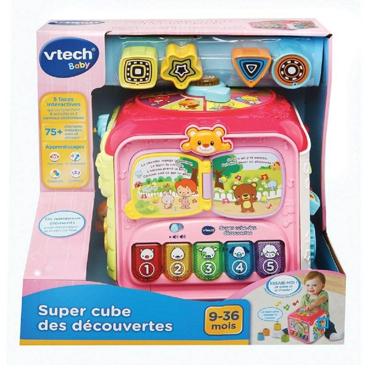 VTECH BABY Super cube des découvertes rose 