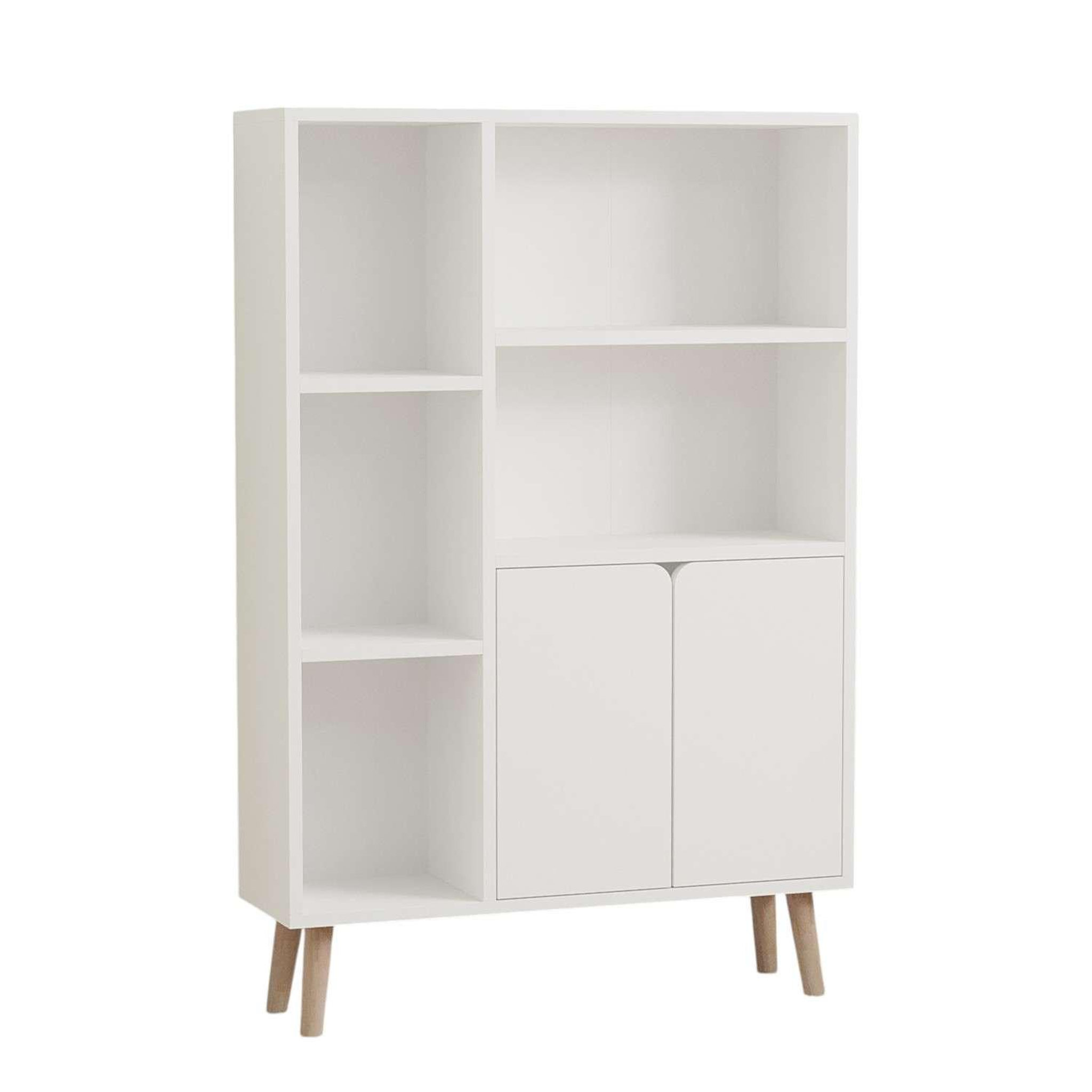 Habitat et Jardin Bibliothèque en bois  lumo  - 80 x 24 x 120 cm - blanc