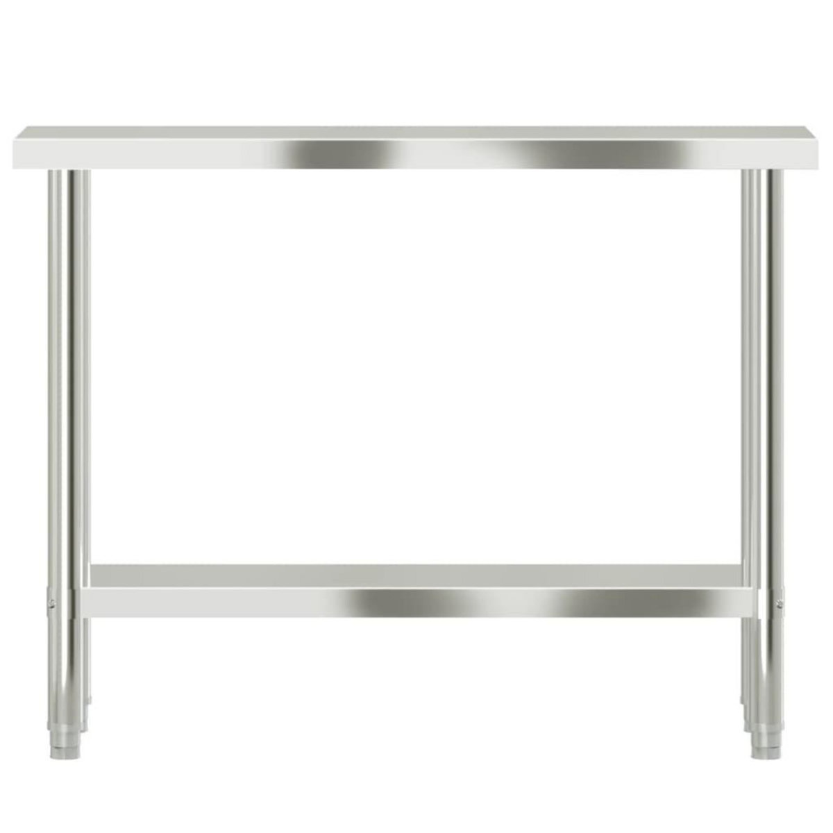 VIDAXL Table de travail de cuisine 110x30x85 cm acier inoxydable