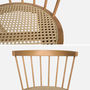 Voir la diapositive 4 : SWEEEK Lot de 2 chaises naturelles en bois et cannage. Nora. L 54 x P 54 x H 76.5cm.