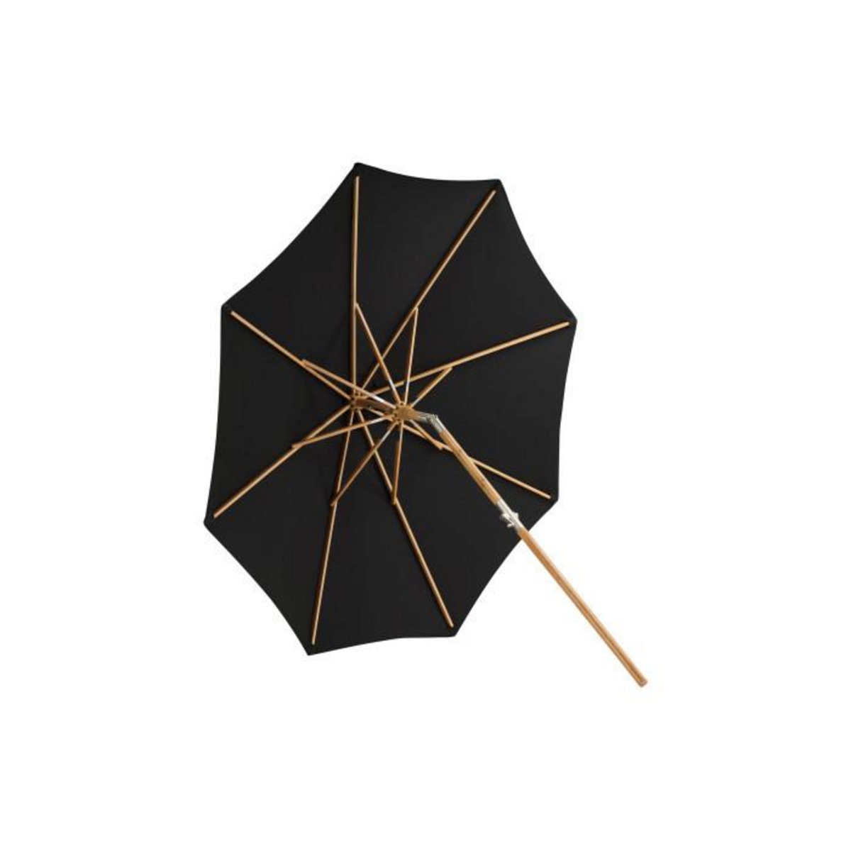 Paris Prix Parasol en Bois  Cerox  270cm Noir