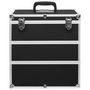 Voir la diapositive 3 : VIDAXL Mallette à maquillage 37x24x40 cm Noir Aluminium