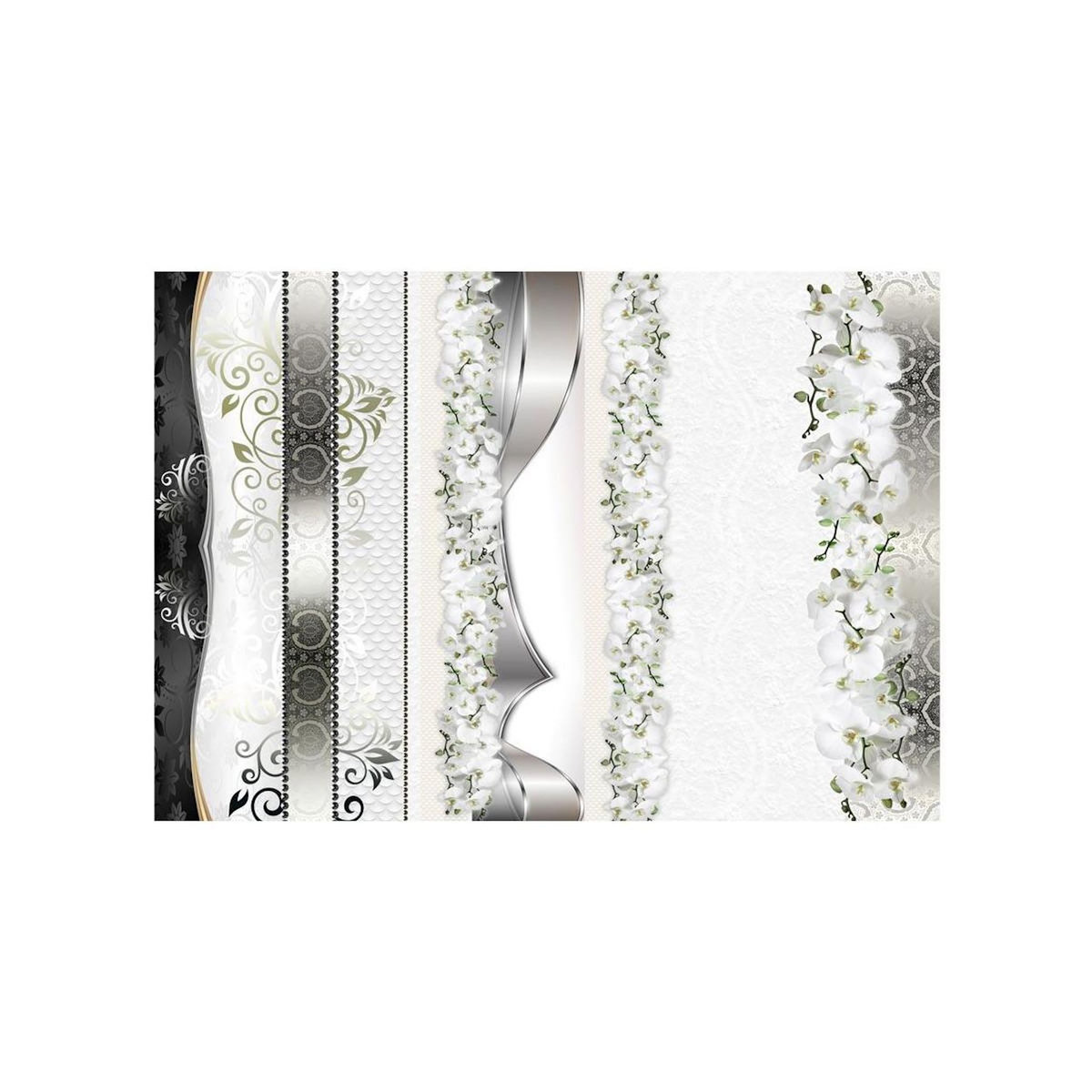 Paris Prix Papier Peint  Parade of Orchids in Shades of Gray
