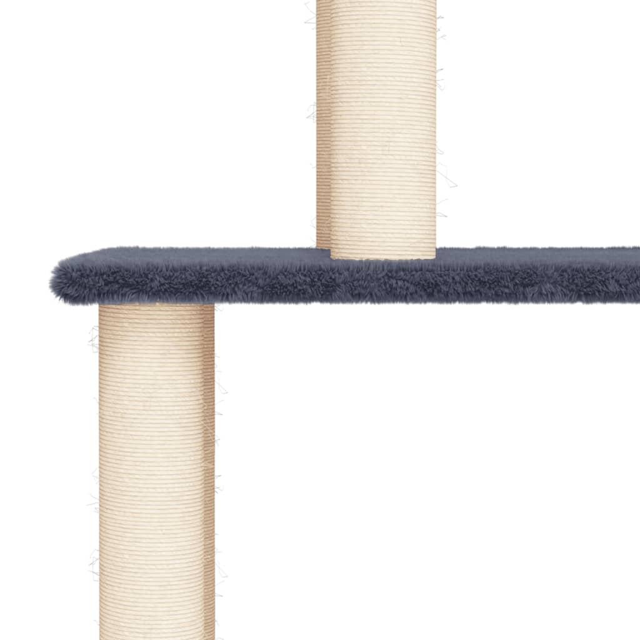 Voir la diapositive 5 : VIDAXL Arbre a chat avec griffoirs en sisal gris fonce 183 cm