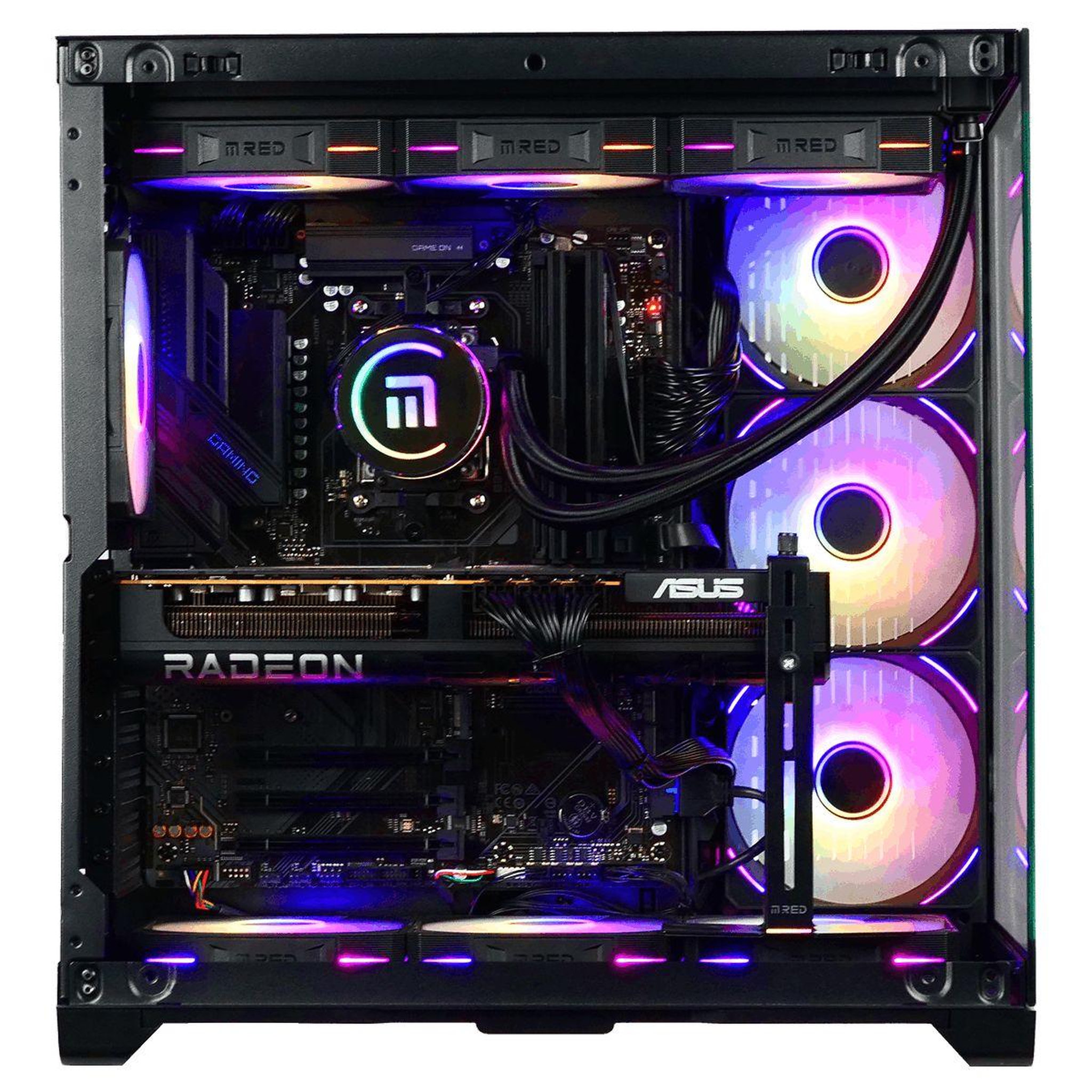 Voir la diapositive 3 : MRED PC Gamer AMD Ryzen 7 7800X3D – AMD Radeon RX 9070 XT – 32 Go RAM DDR5 – SSD 1 To