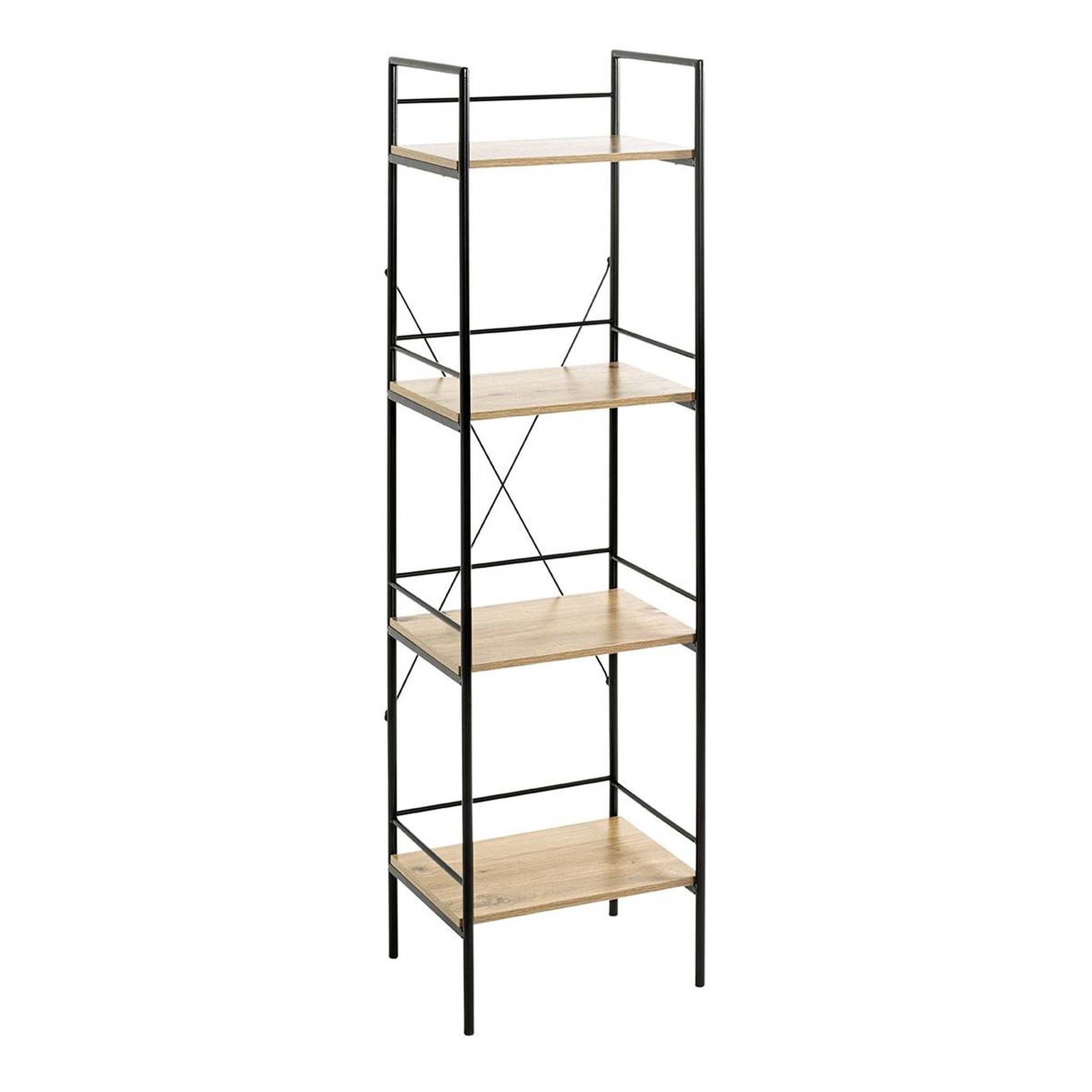 Paris Prix Étagère Design 4 Niveaux  Edgar  130cm Naturel & Noir