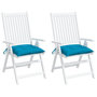 Voir la diapositive 4 : VIDAXL Coussins de chaise lot de 2 bleu clair 40x40x7 cm tissu oxford