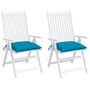 Voir la diapositive 4 : VIDAXL Coussins de chaise lot de 2 bleu clair 40x40x7 cm tissu oxford