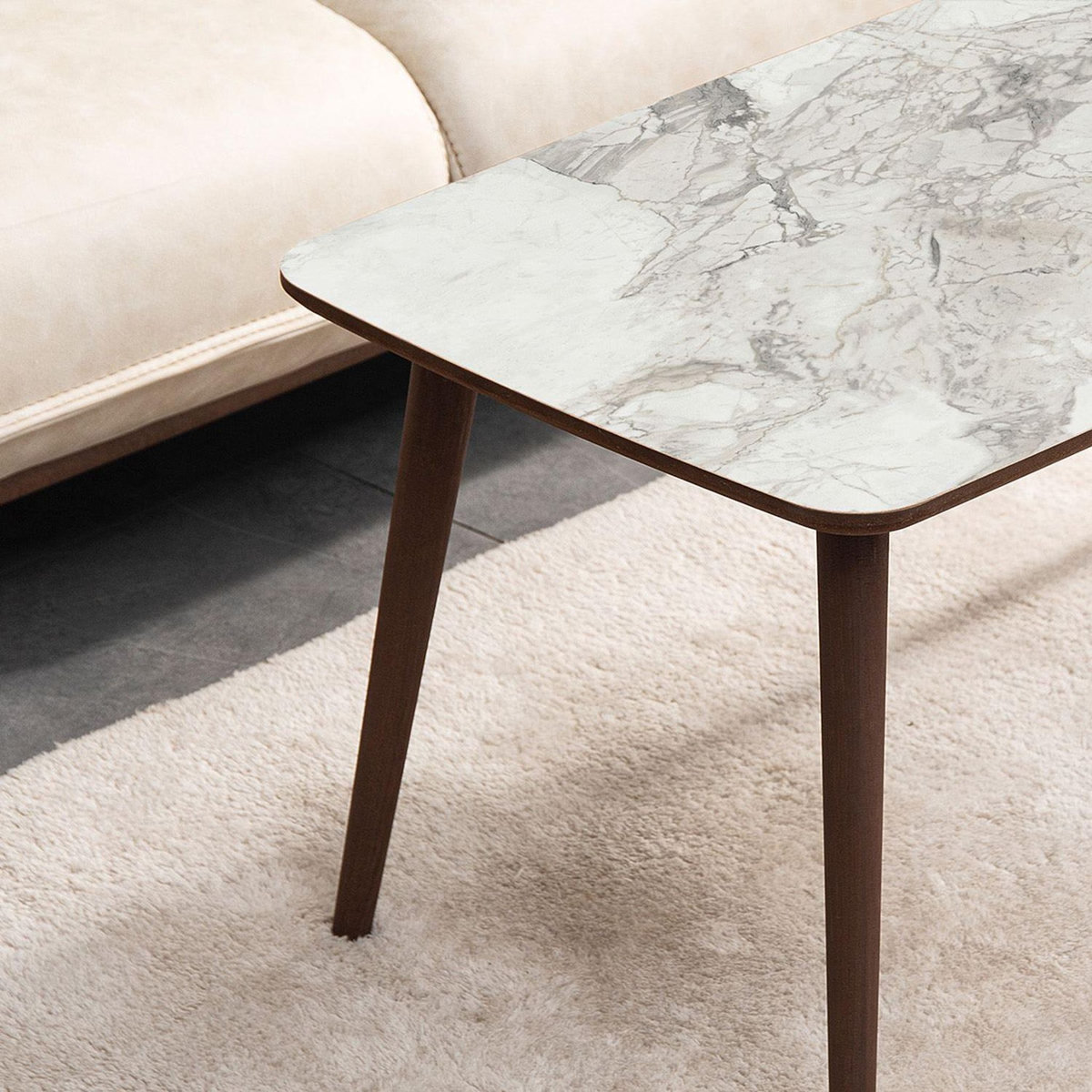 Habitat et Jardin Table basse en bois  Luci  100 x 53 x 45 cm - Blanc