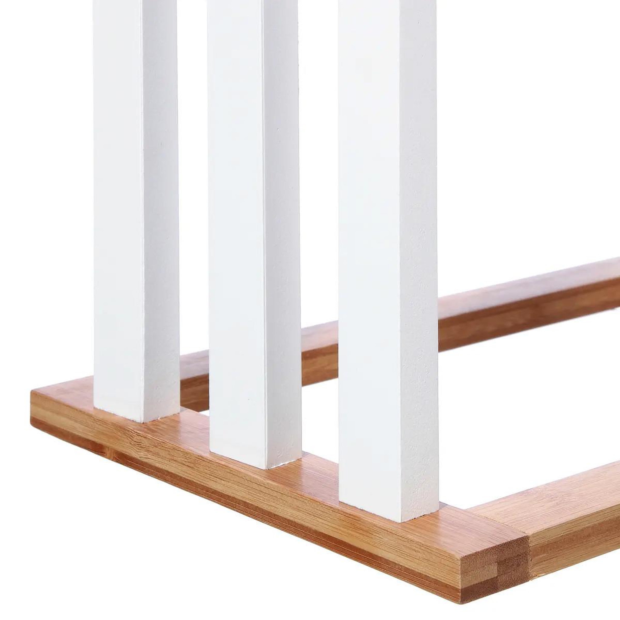 Voir la diapositive 3 : FIVE Porte-serviettes bois  bambou  blanc