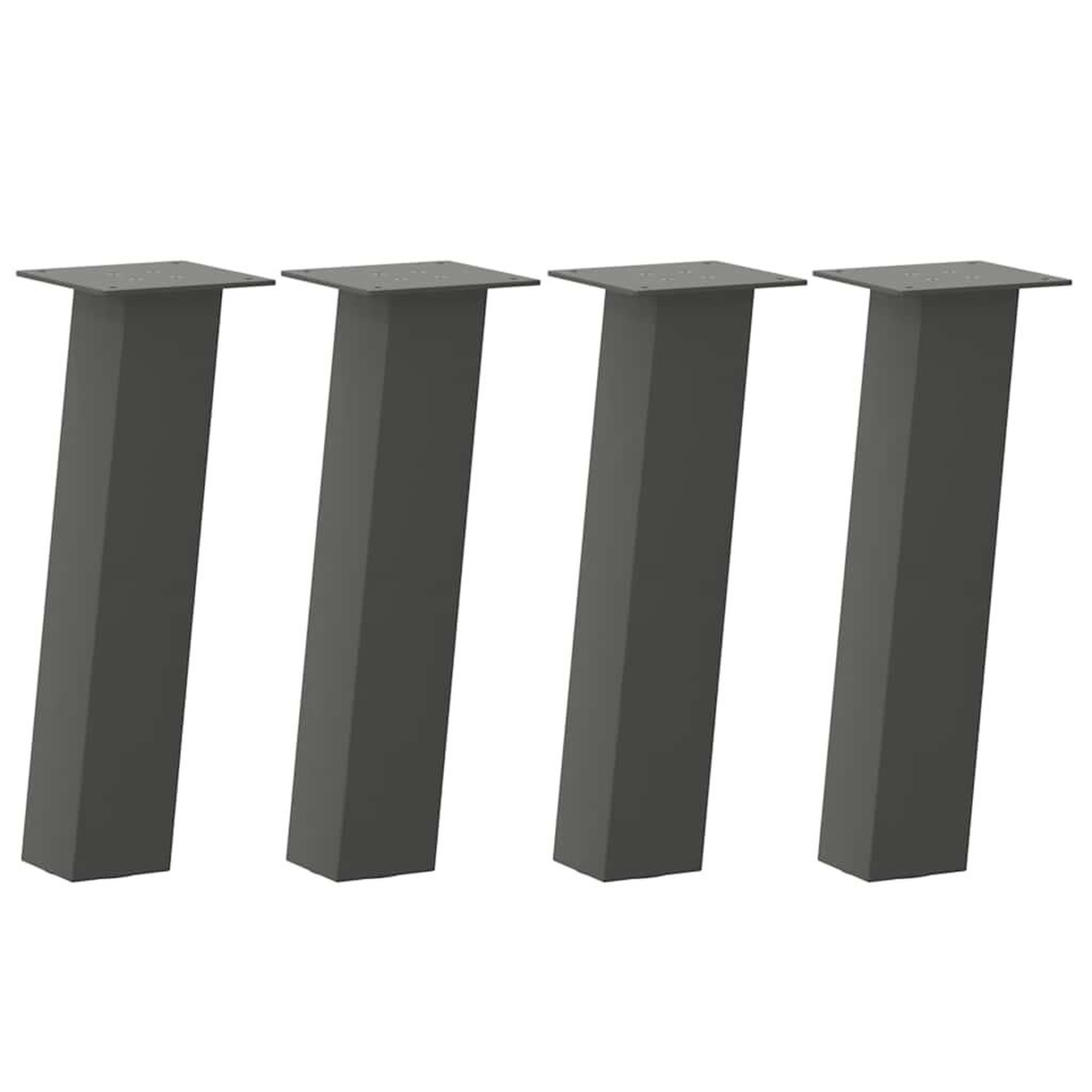 Voir la diapositive 2 : VIDAXL Pieds de table basse 4 pcs anthracite 30 cm acier
