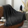 Voir la diapositive 2 : Paris Prix Plaid Polaire Uni  Coral Fleece  125x150cm Gris Foncé