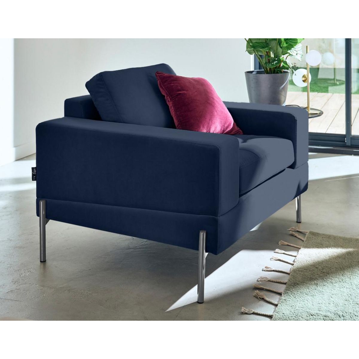 LISA DESIGN Isaure - fauteuil en velours