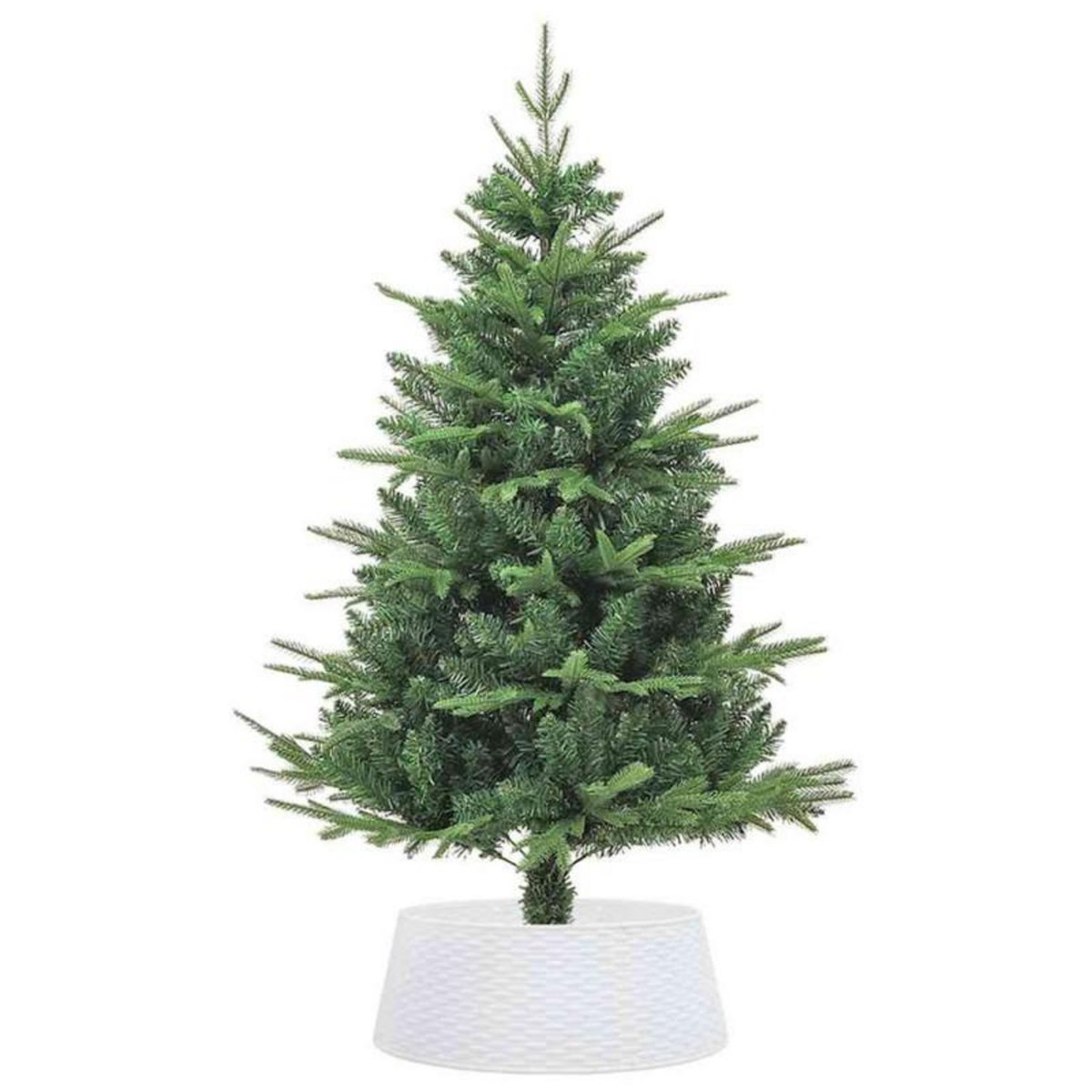 VIDAXL Jupe de sapin de Noël blanc Ø65x23 cm plastique