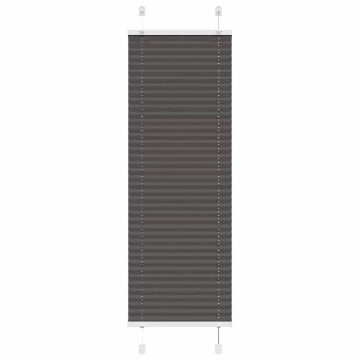 VIDAXL Store plisse noir 50x100 cm largeur du tissu 49,4 cm polyester