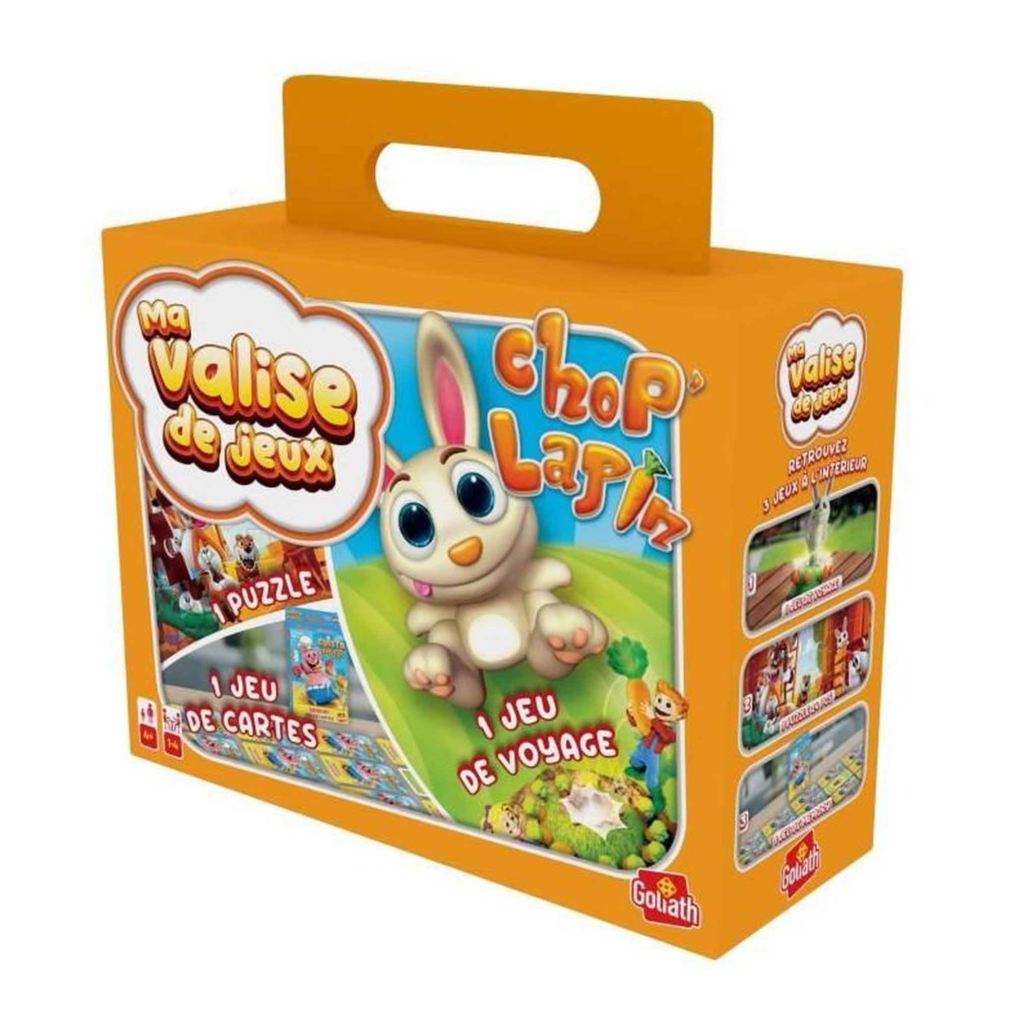 Voir la diapositive 3 : GOLIATH Valisette Multi Jeux 3-Chop Lapin Voyage GOLIATH