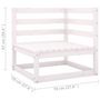 Voir la diapositive 6 : VIDAXL Salon de jardin 12 pcs avec coussins Blanc Bois de pin massif