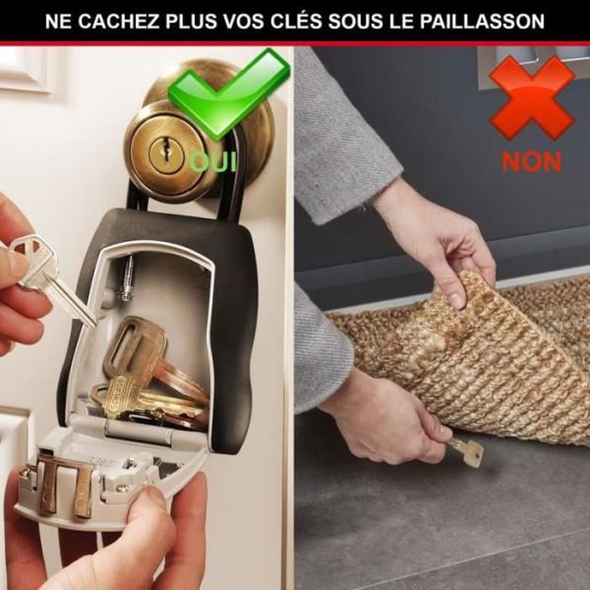 Voir la diapositive 2 : Master lock Boite a clés sécurisée - master lock - 5400eurd - format m - avec anse - select access partagez vos clés en toute sécurité