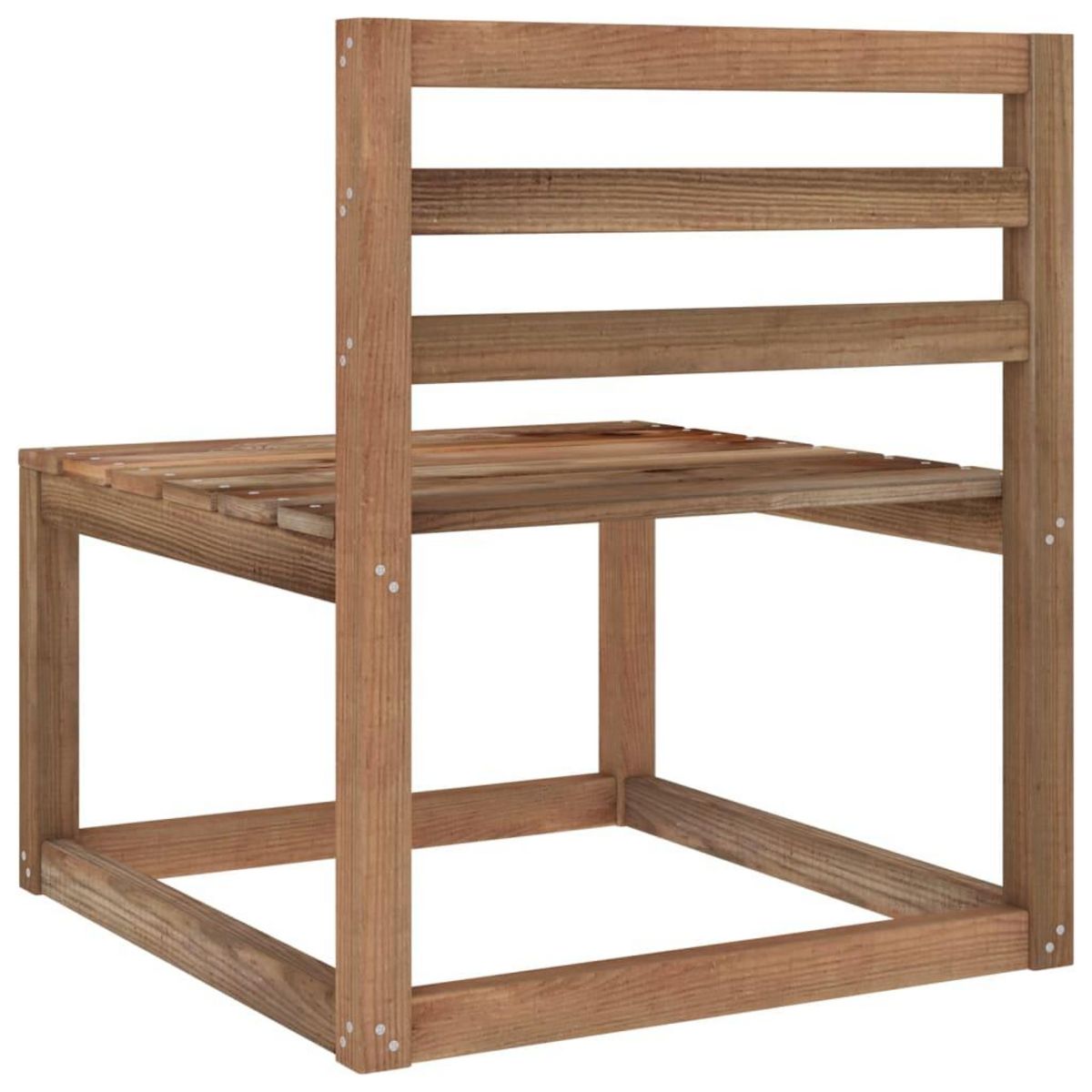 VIDAXL Salon de jardin 2 pcs Marron Bois de pin impregne